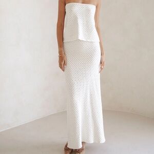 Charley Woven Tube Top in White